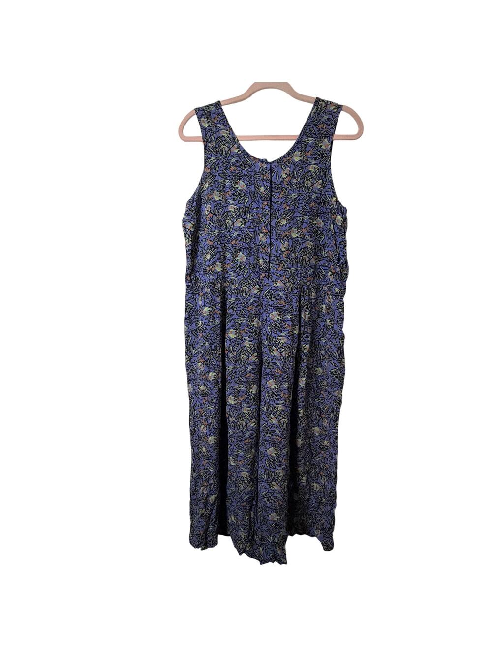 Sm Y2K VTg FLAX Jeanne Engelhart Thinking Tropics Bees Romper Rayon Tropical